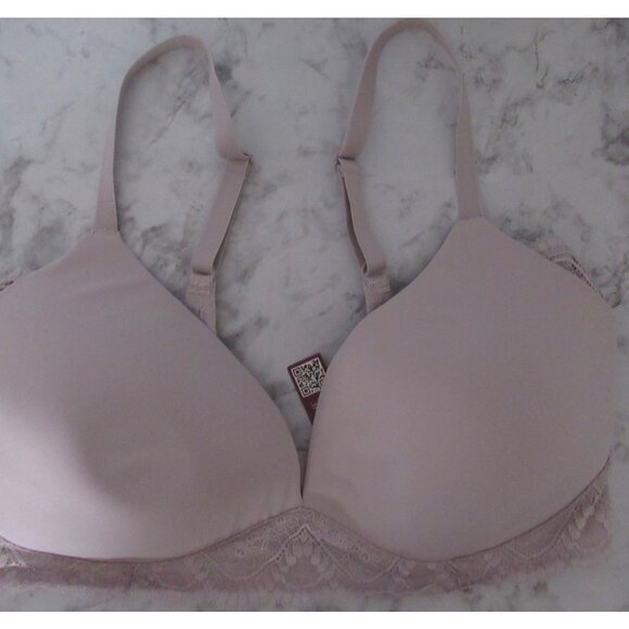 New Adore Me Bra 36DD Purple Lace Wireless Wire Free Back Closure - Picture 1 of 6